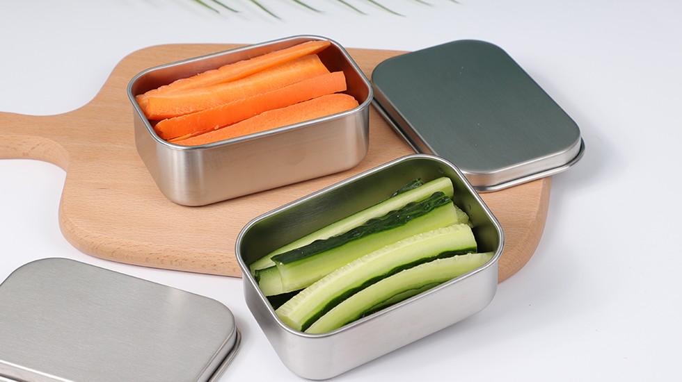 Flat Lid Stainless Steel Lunch Box without Buckle/with Buckle - nicety