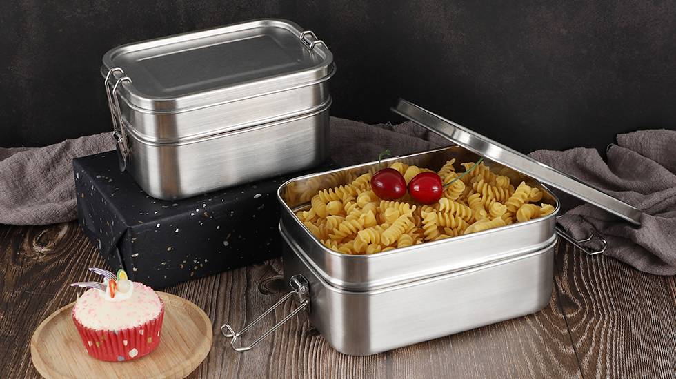 Stainless Steel Tiffin Two Layer Bento Box - nicety