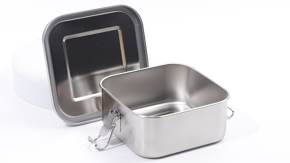 Flat Lid Stainless Steel Lunch Box without Buckle/with Buckle - nicety