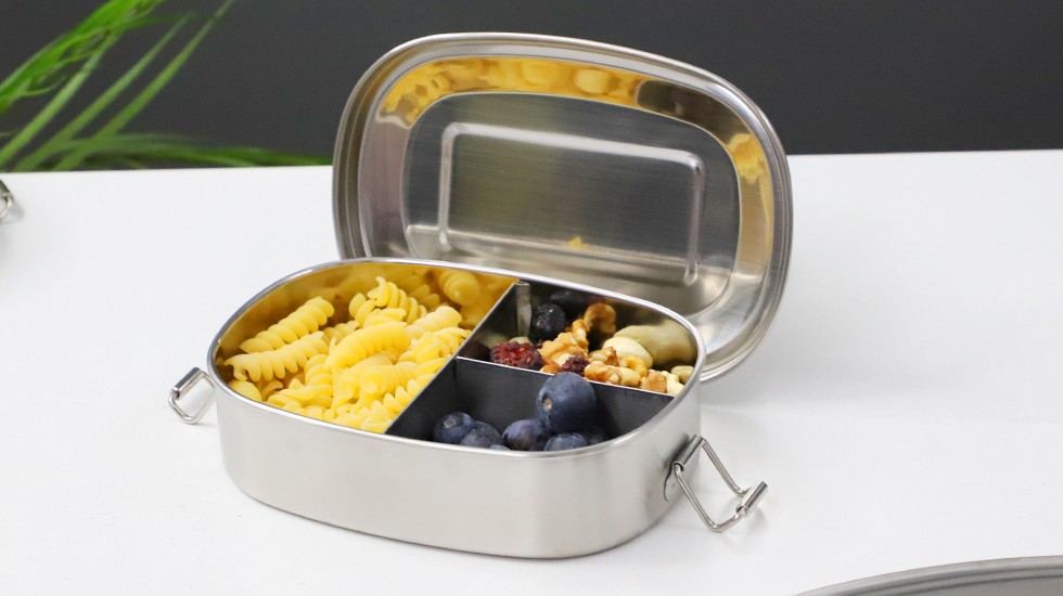 Singlelayer Oval Lunch Box with Buckle nicety